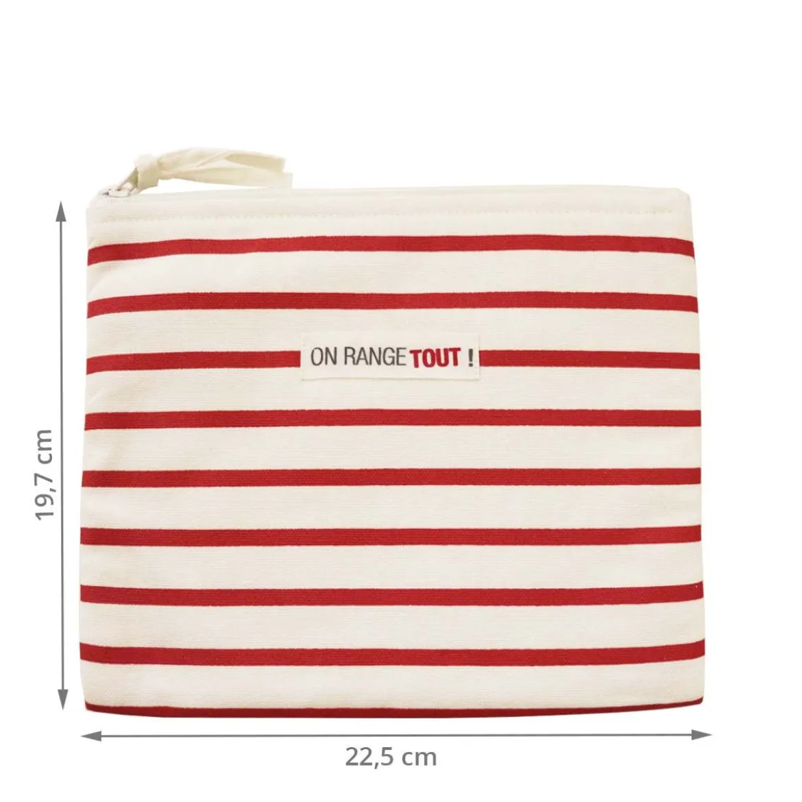 Maxi pochette rayée rouge et blanc