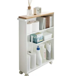 Meuble de rangement étroit pour toilettes