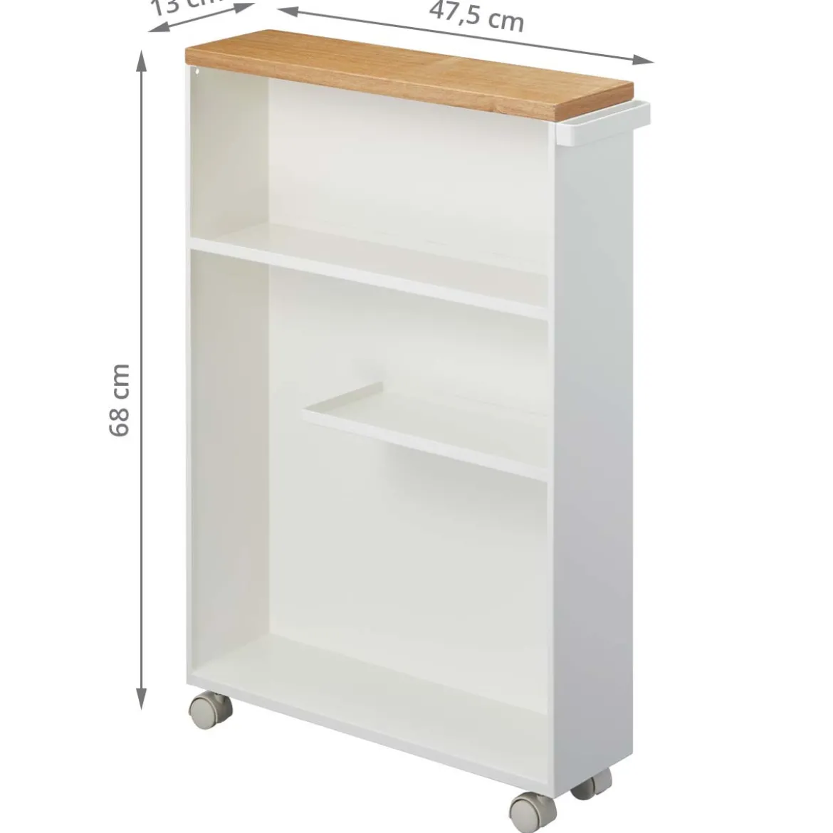 Meuble de rangement étroit pour toilettes