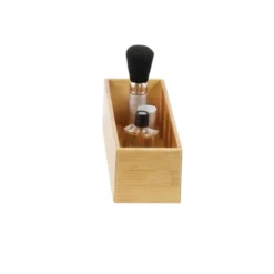 Organisateur de tiroirs, rectangulaire et superposable, en bambou. L