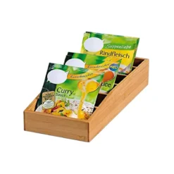 Organisateur pour aliments en sachets en bambou FSC