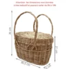 Panier à couture en rotin tressé
