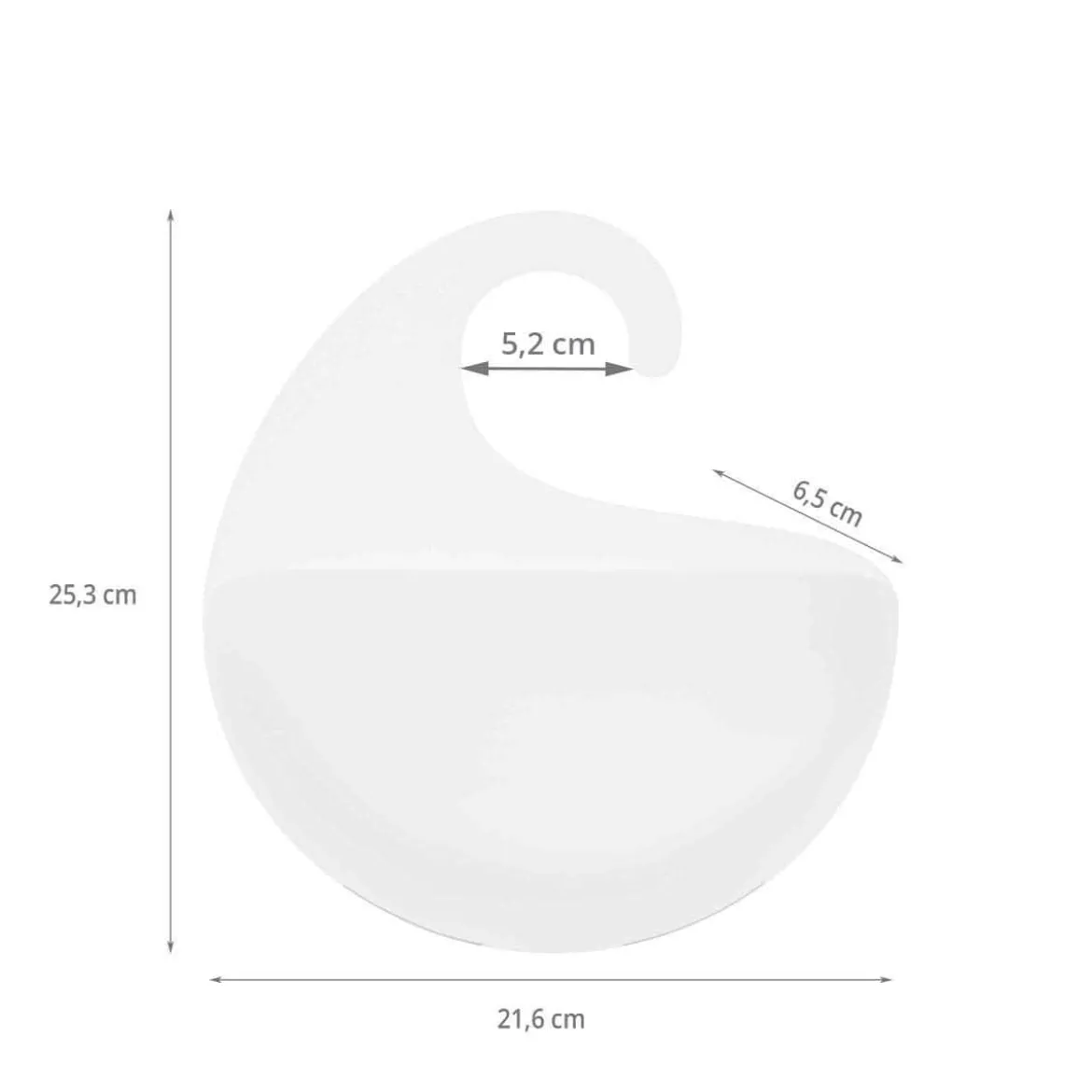 Panier de douche blanc M