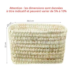 Panier de rangement artisanal haut (M)
