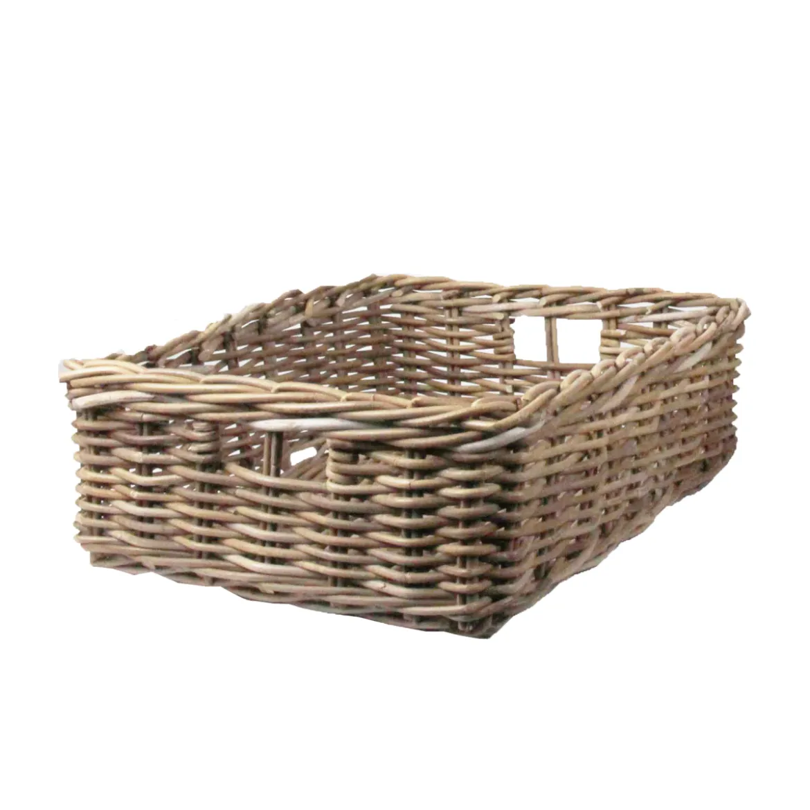 Panier de rangement en rotin bas. Taille M