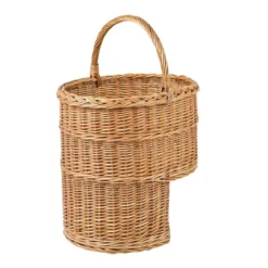 Panier d'escalier en rotin