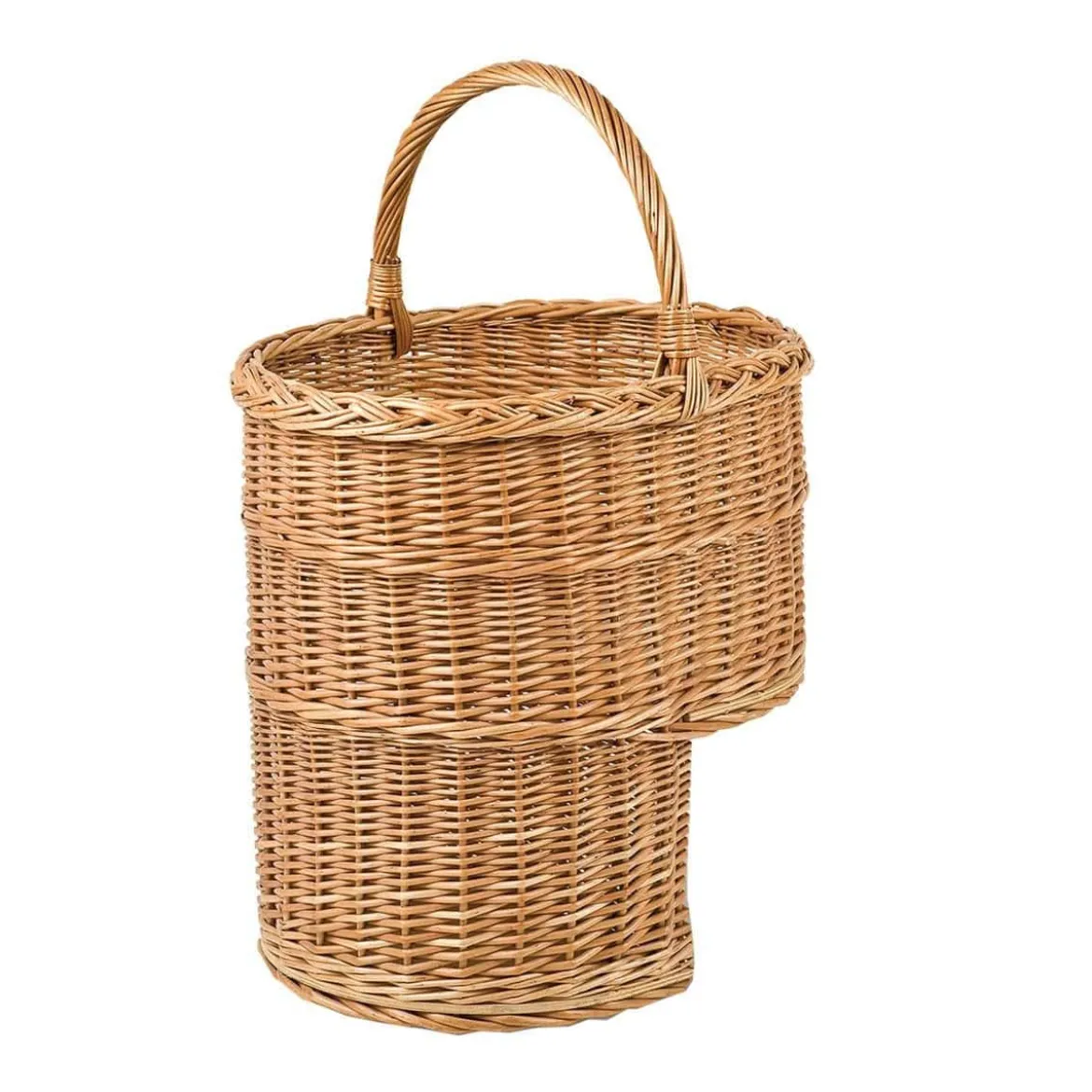 Panier d'escalier en rotin