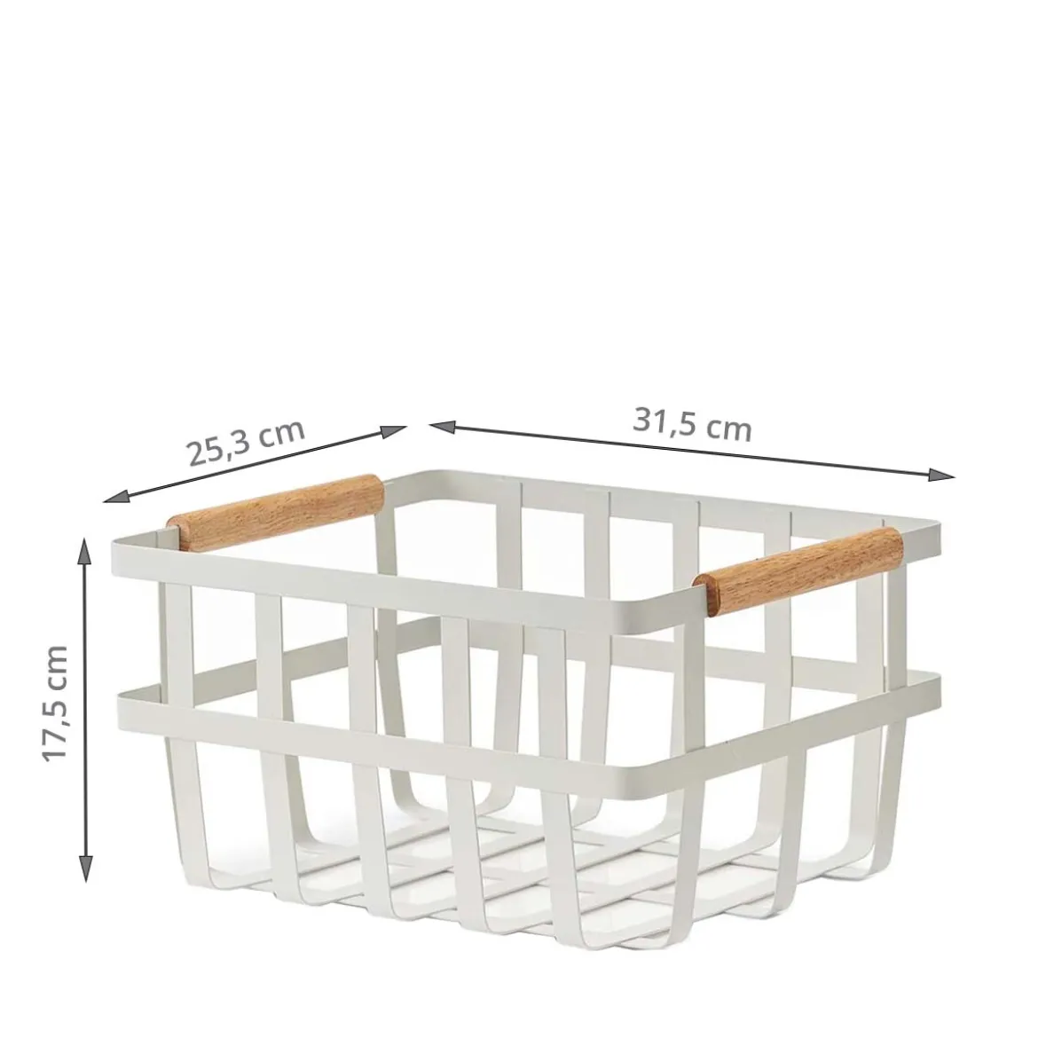 Panier en métal blanc