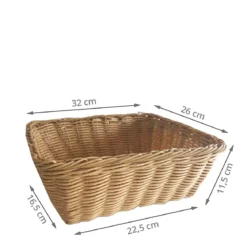 Panier à fruits en plastique façon osier