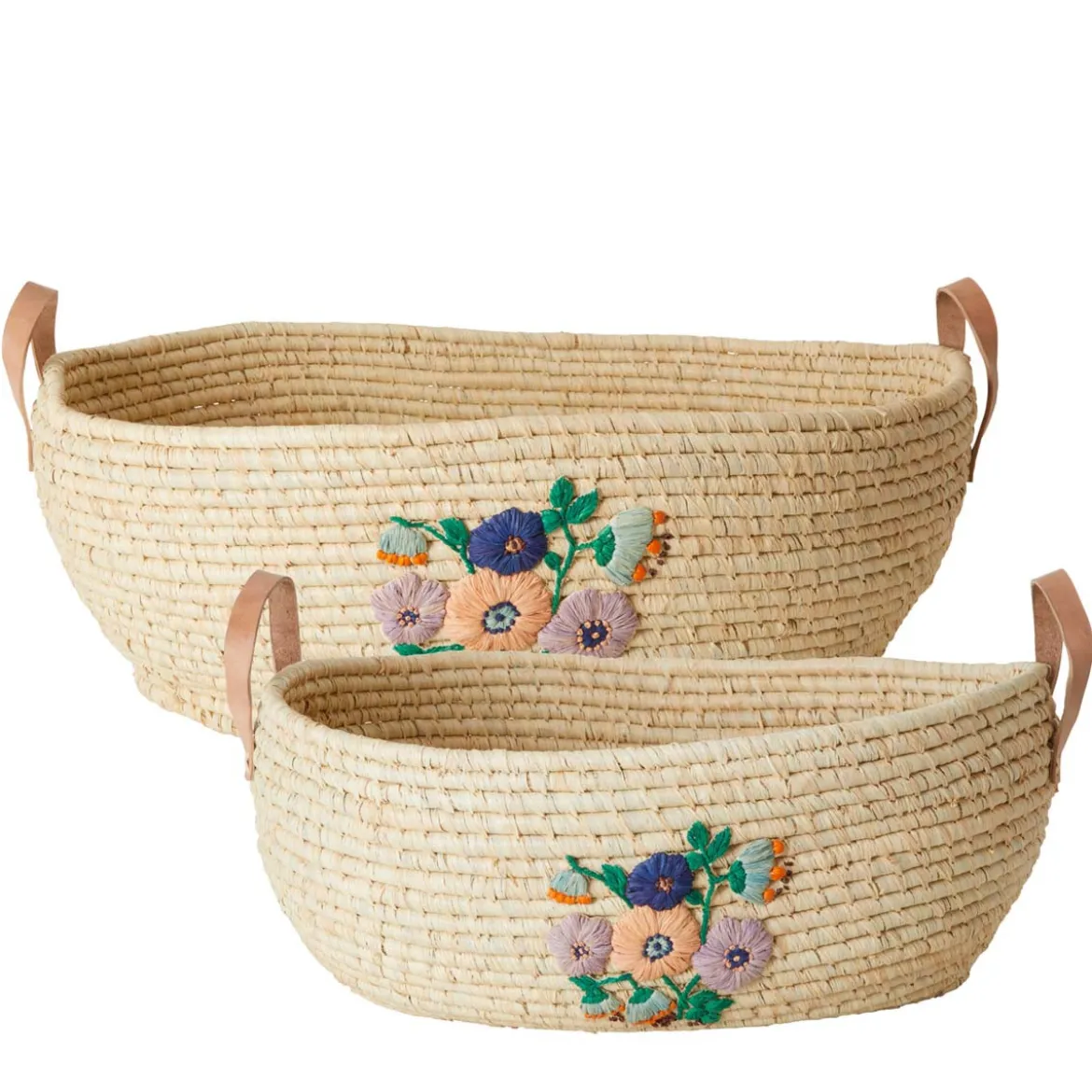 Panier à linge propre en raphia L