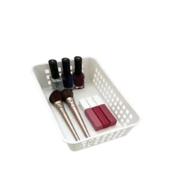 Panier rectangulaire pour tiroir de salle de bain en plastique recyclé