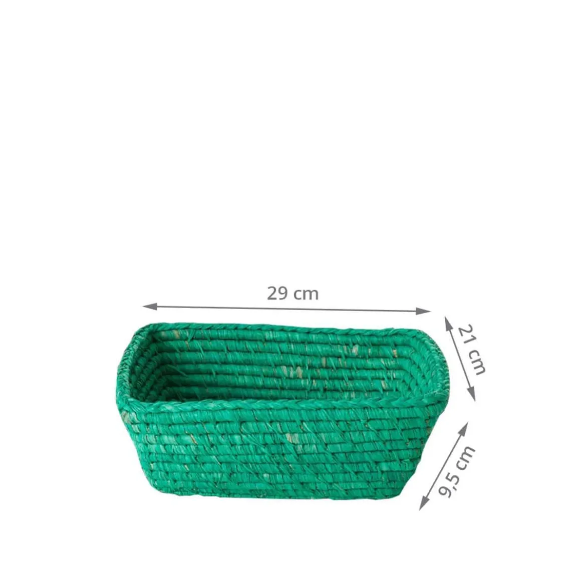 4 paniers de rangement rectangulaires en raphia