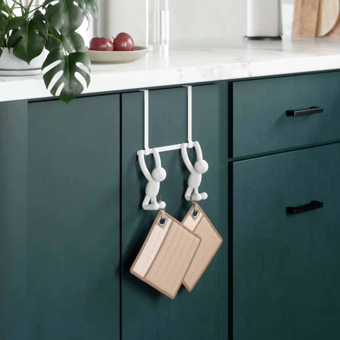 Patère double de porte ludique