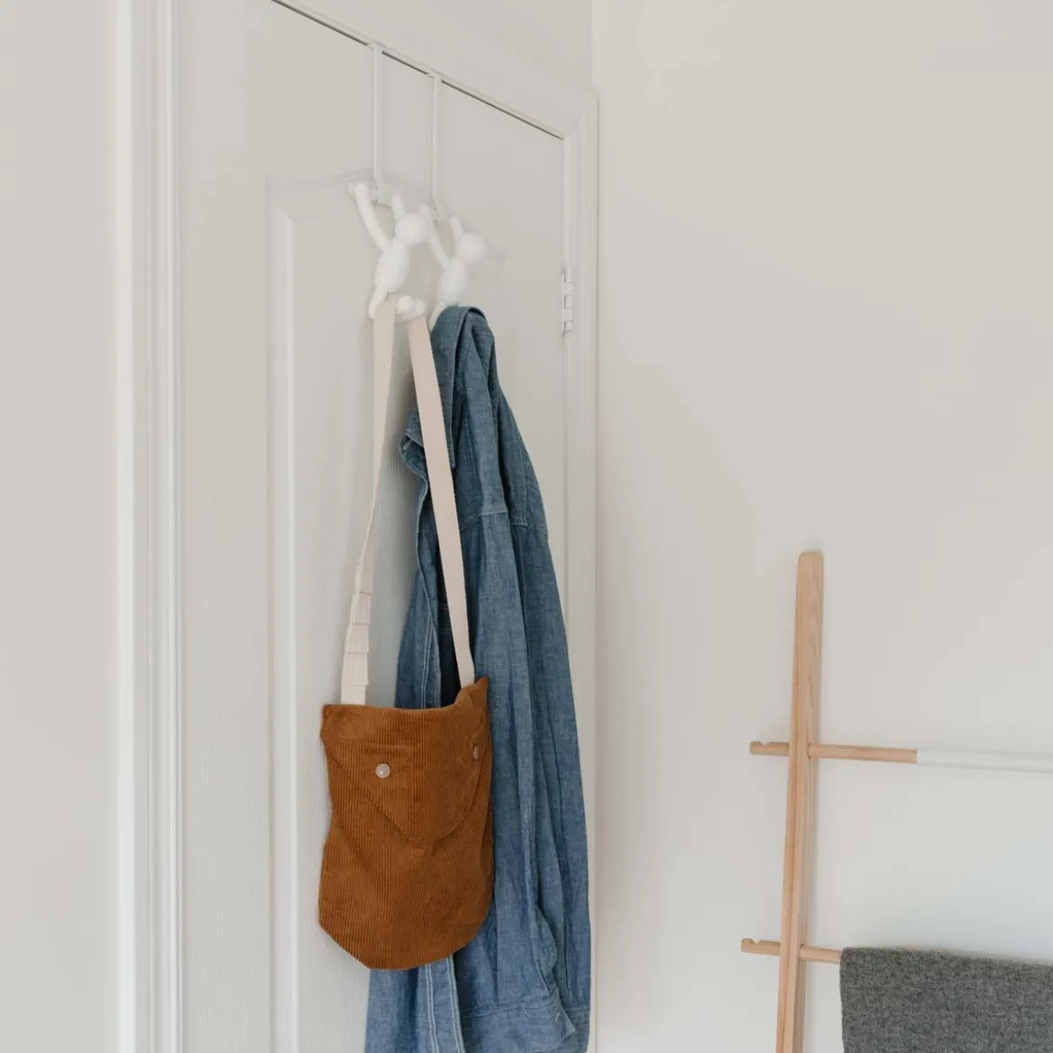 Patère double de porte ludique