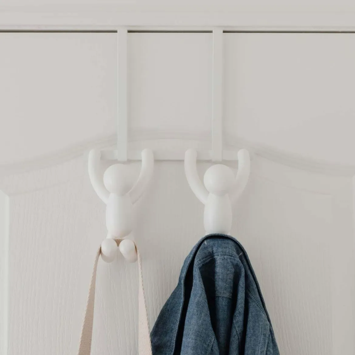 Patère double de porte ludique