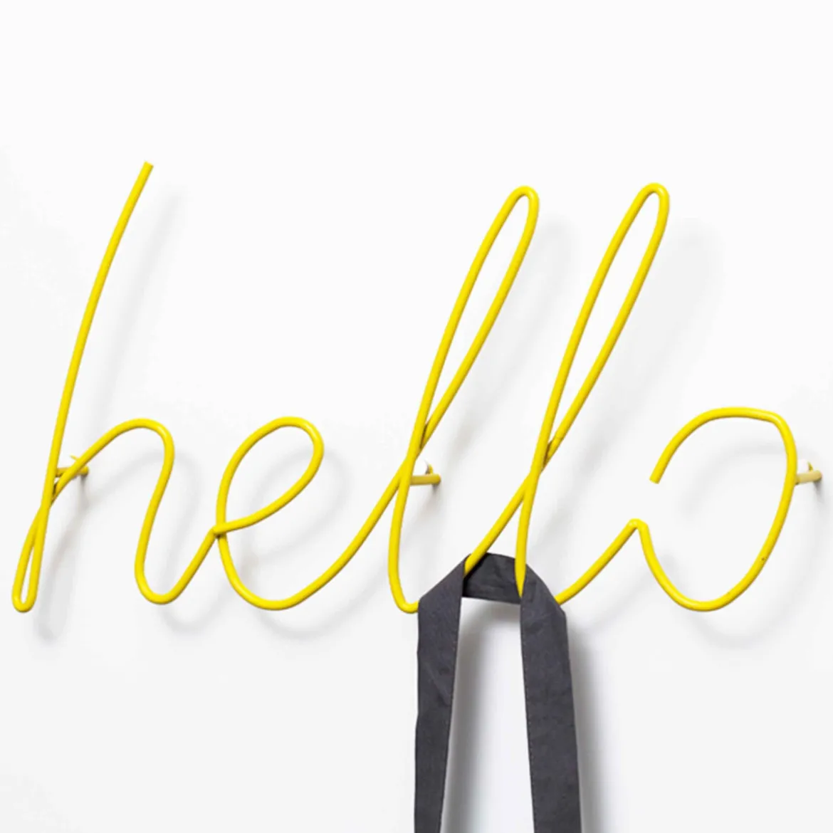 Patère jaune Hello