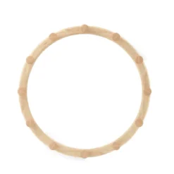 4 patères en bois naturel en forme de vagues