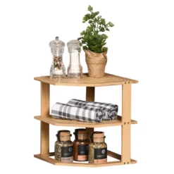 Petite étagère d'angle en bois