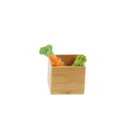 Petit organisateur de tiroirs, carré et superposable, en bambou. S