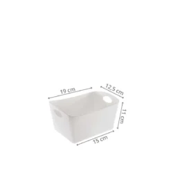 Petit rangement en plastique blanc