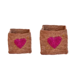 2 petits paniers carrés de rangement