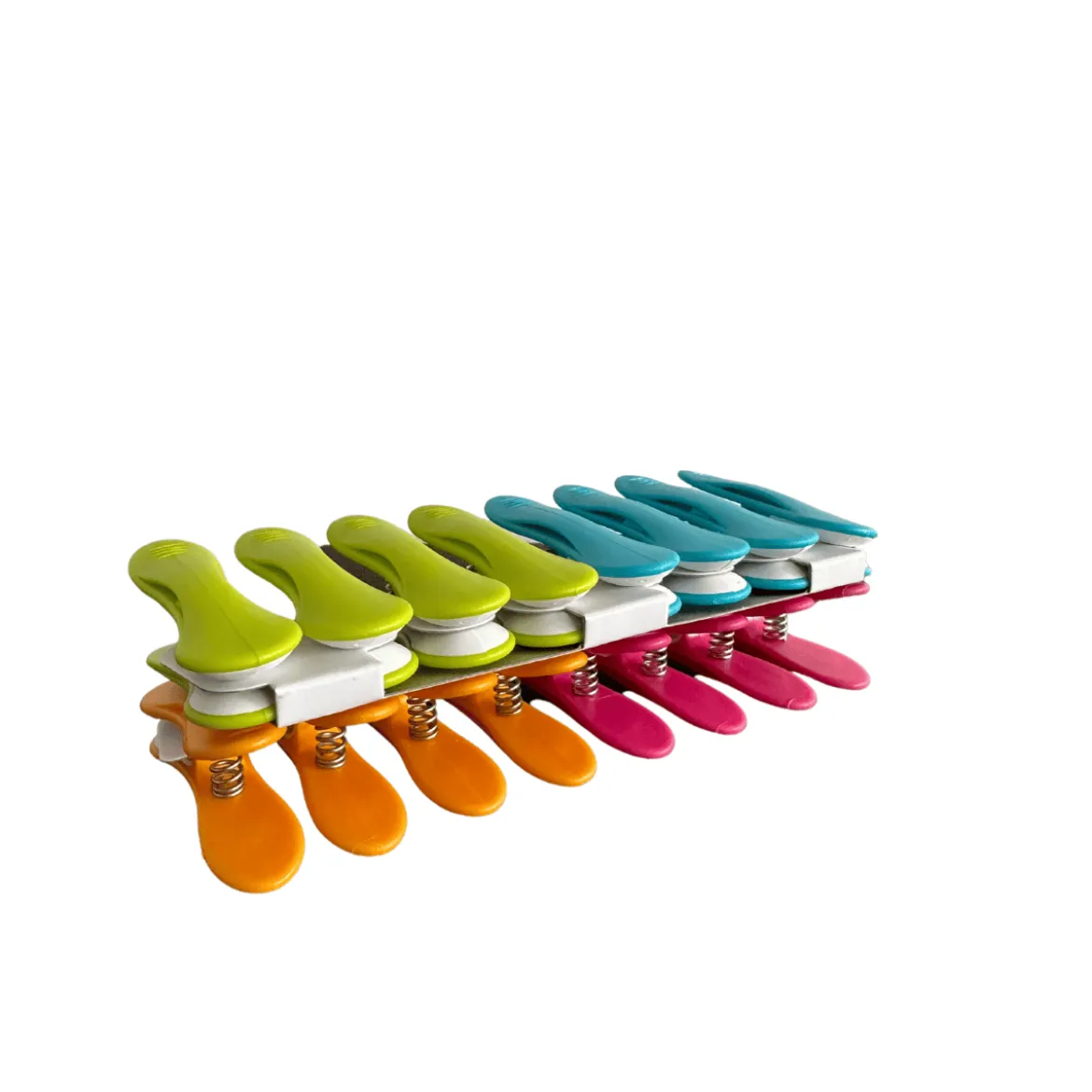 16 pinces à sachet colorées