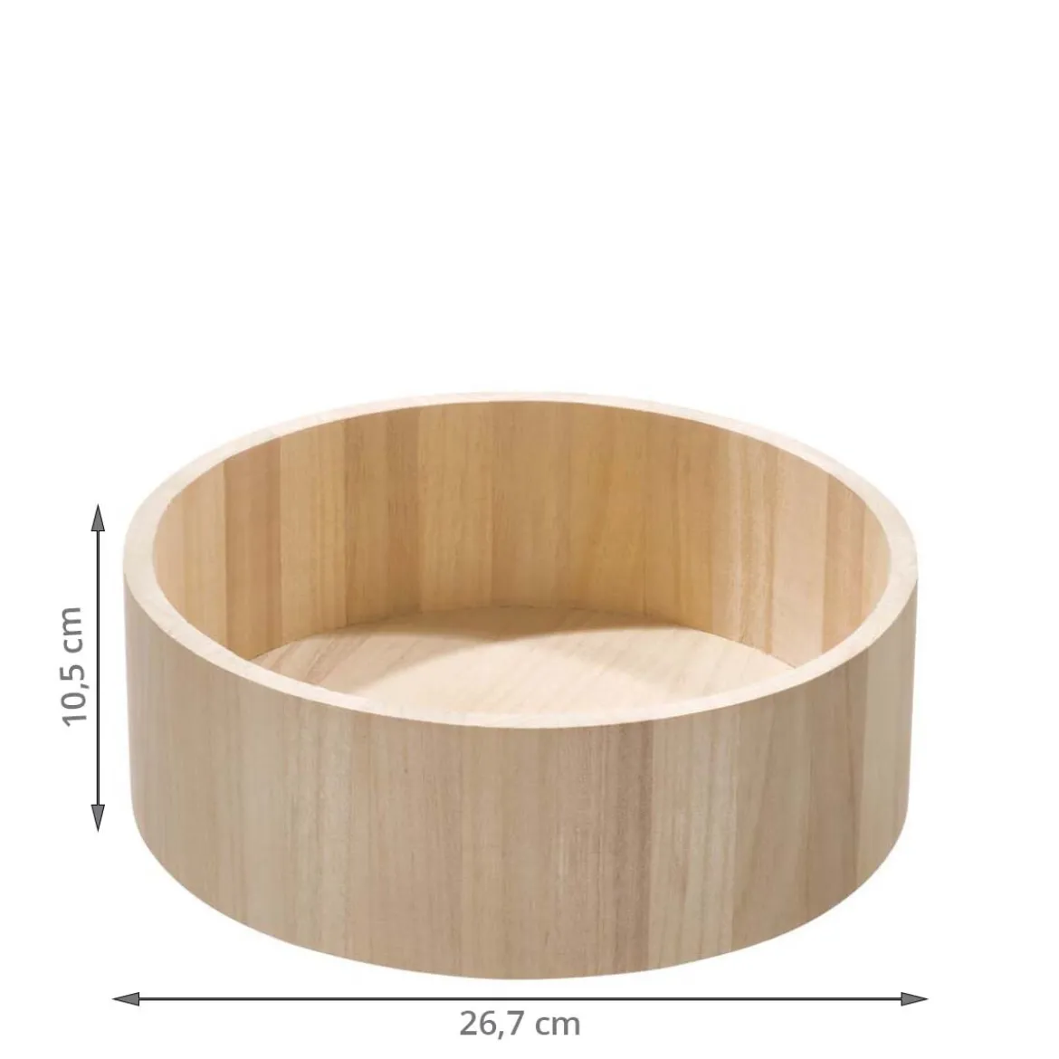Plateau tournant en bois à rebord