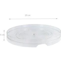 Plateau tournant en plastique transparent