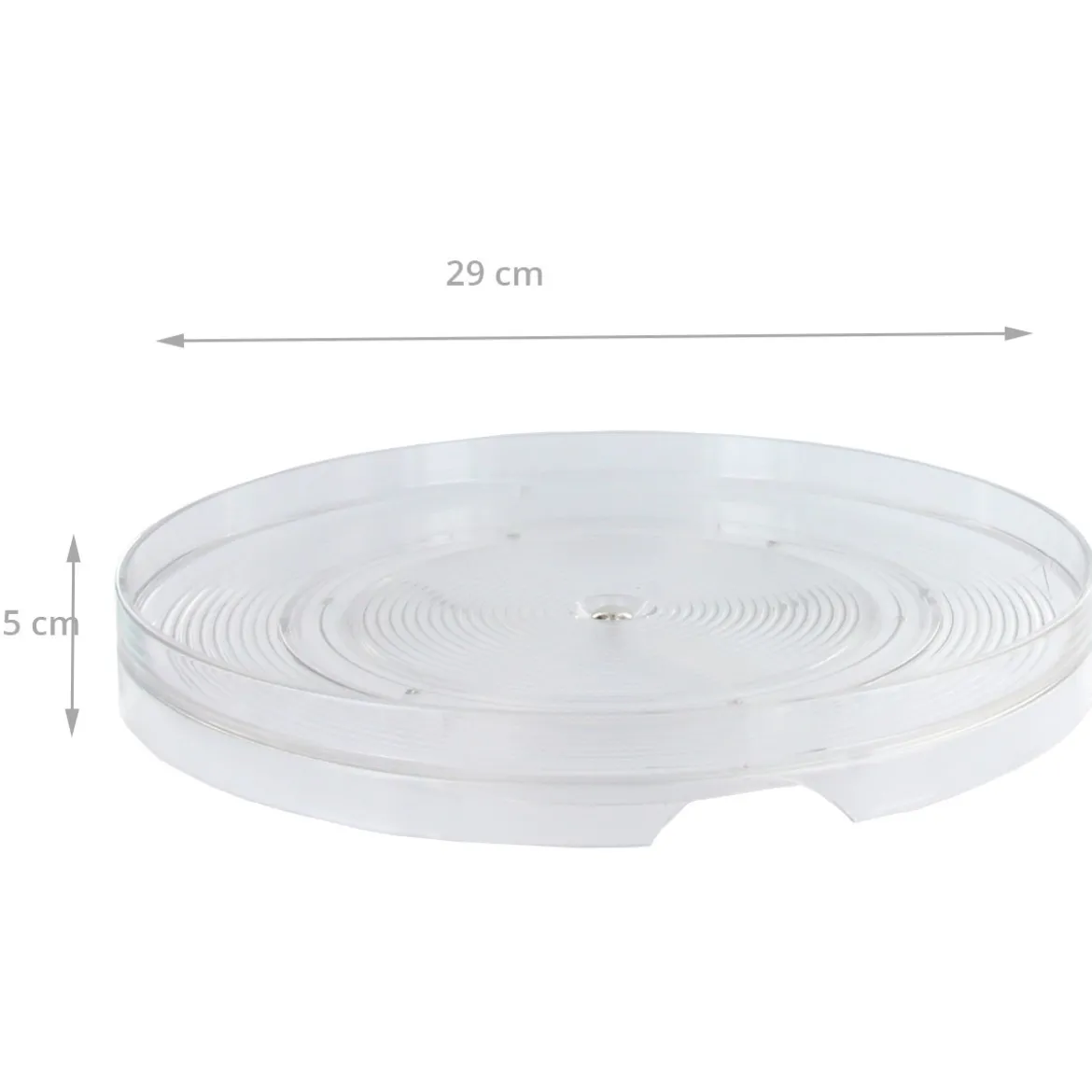 Plateau tournant en plastique transparent