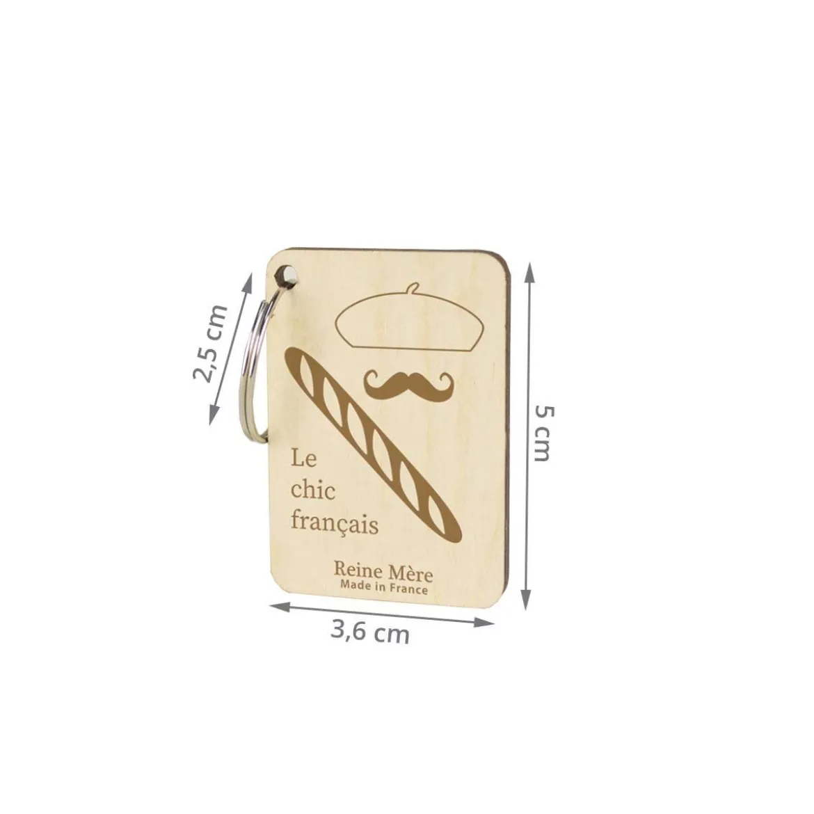 Porte clé en bois Made in France