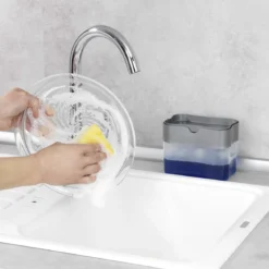 Porte éponge distributeur de liquide vaisselle