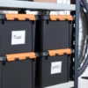 12 porte-étiquettes adhésifs en plastique transparent