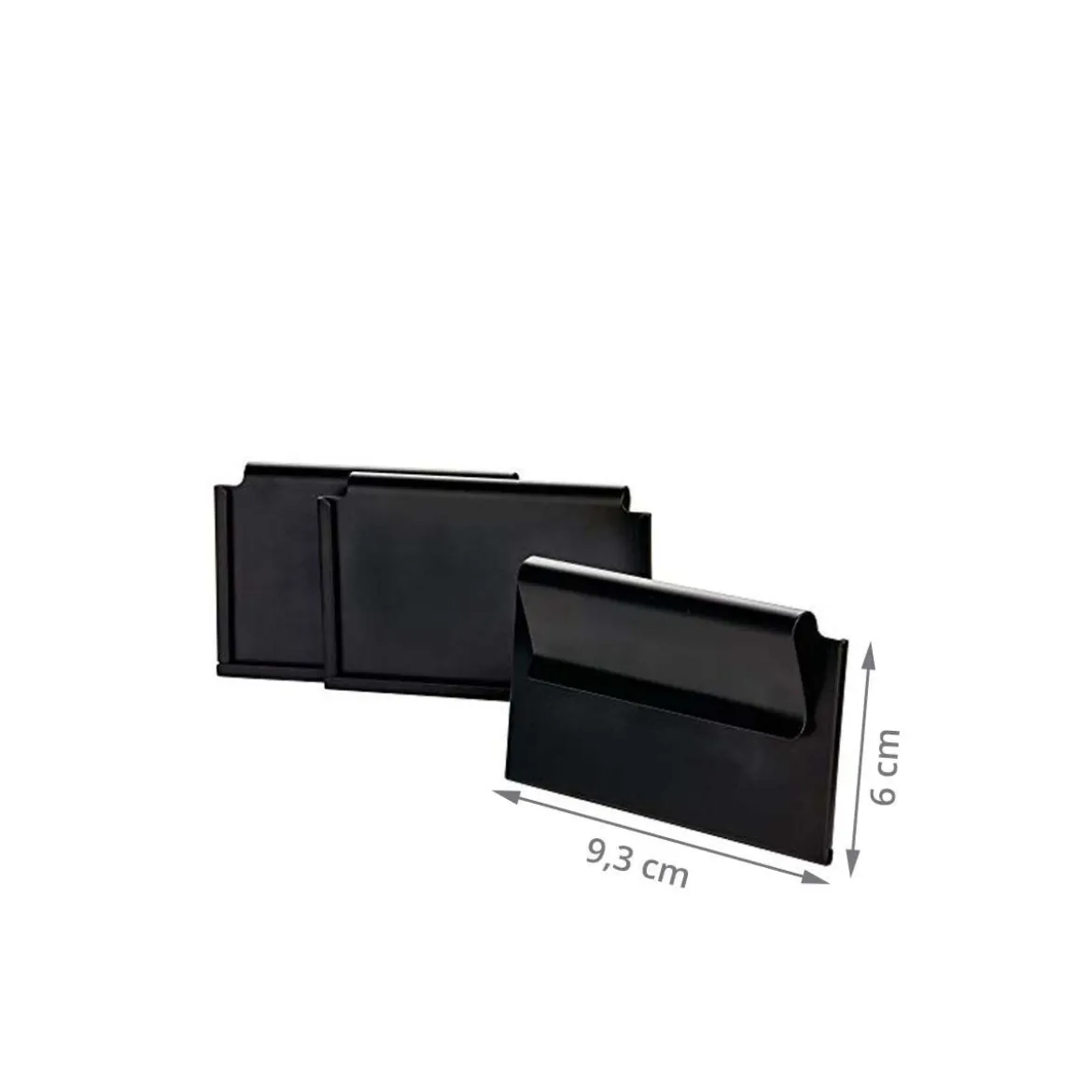 3 Porte-étiquettes clipsables noirs pour panier ou boîte