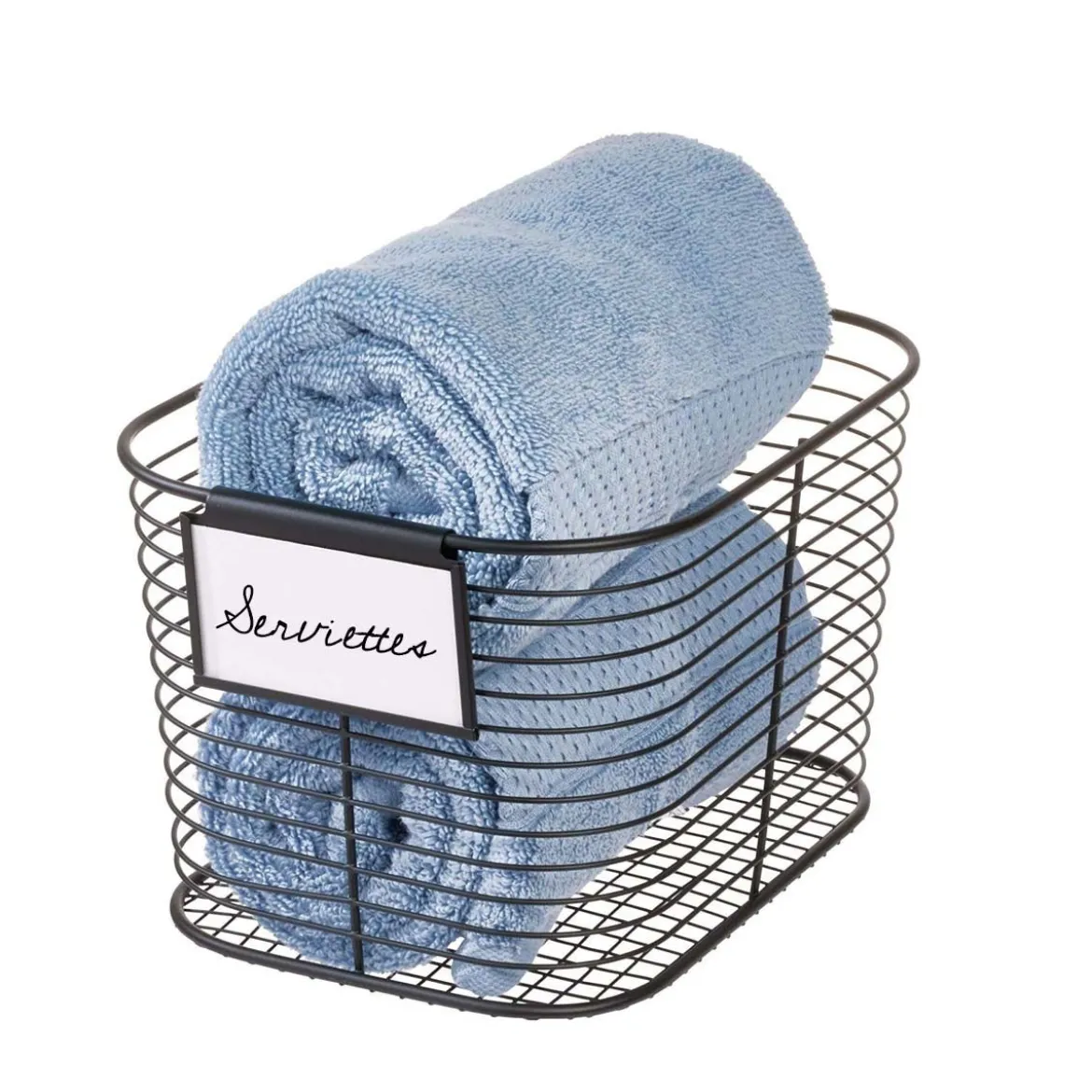 3 Porte-étiquettes clipsables noirs pour panier ou boîte