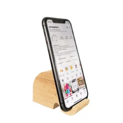 Porte téléphone en bois éléphant
