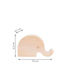 Porte téléphone en bois éléphant