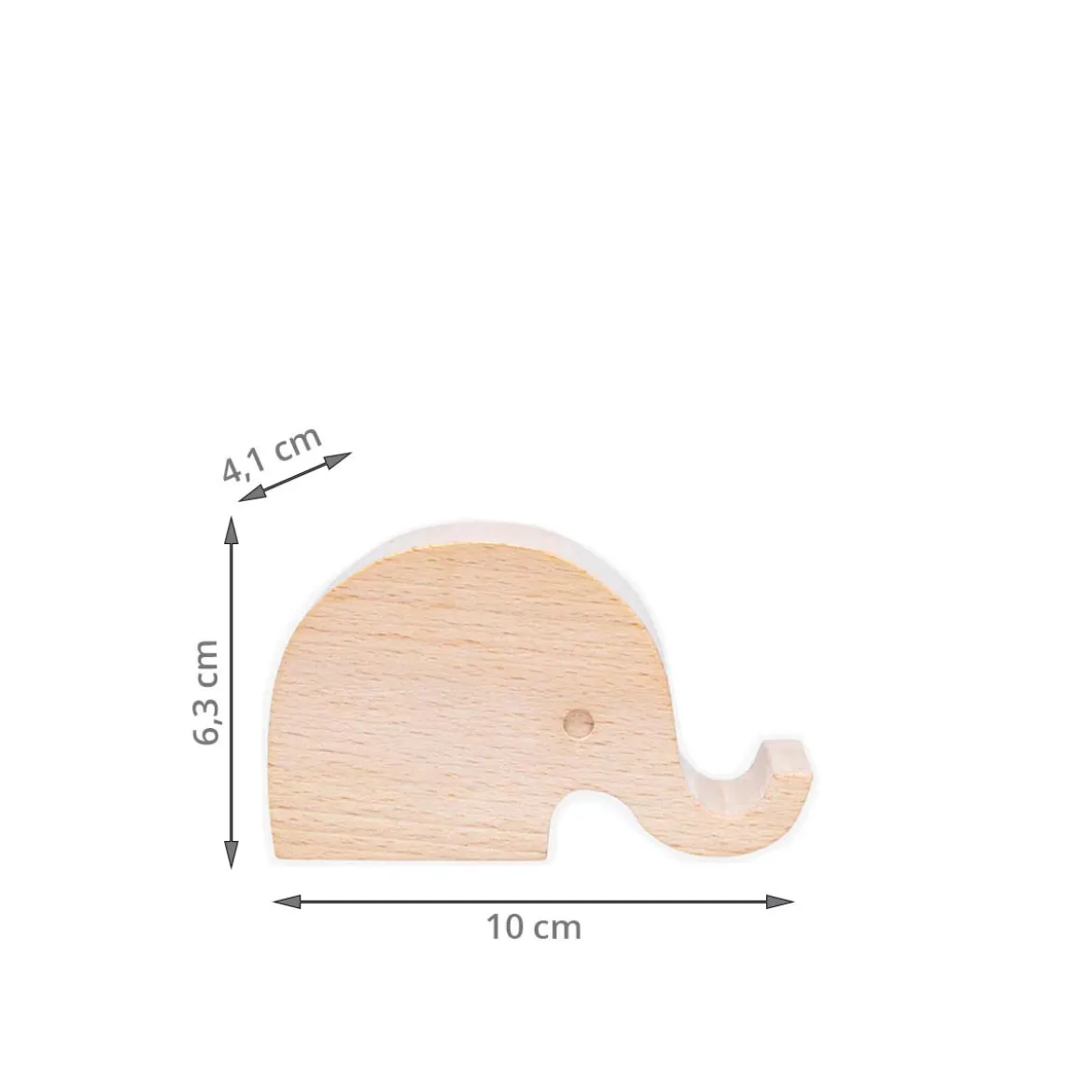 Porte téléphone en bois éléphant