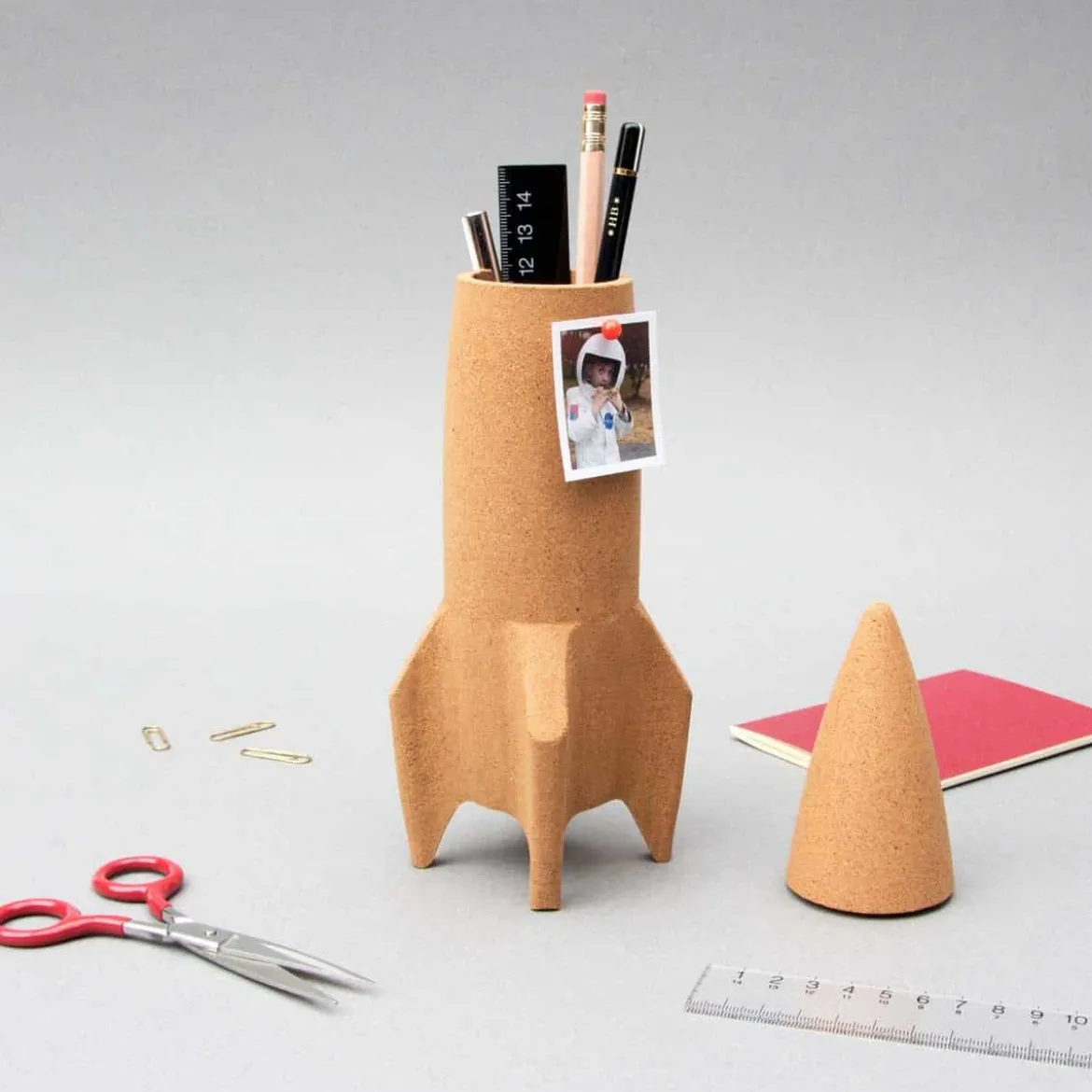 Pot à crayons fusée