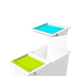 Poubelle de bureau à 2 compartiments