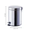 Poubelle de salle de bain en inox 5 litres