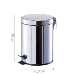 Poubelle de salle de bain en inox 5 litres