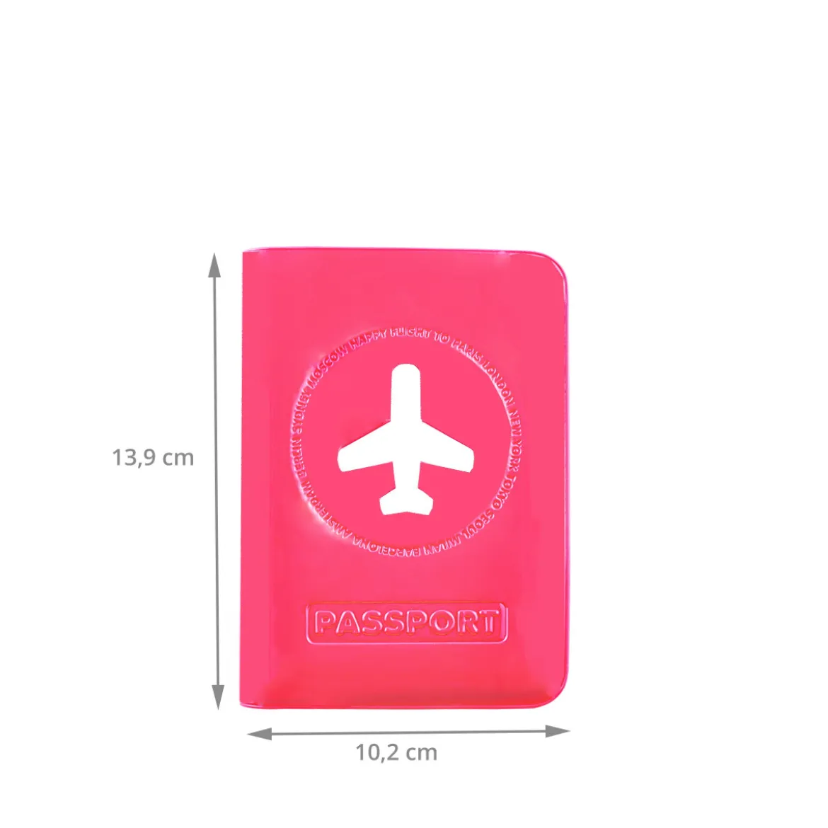 Protège passeport fuchsia brillant