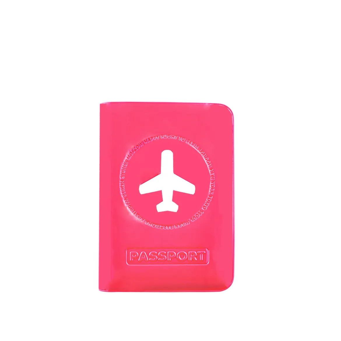 Protège passeport fuchsia brillant