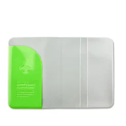 Protège passeport vert pomme brillant