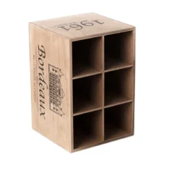 Range bouteilles en bois façon caisse de vin