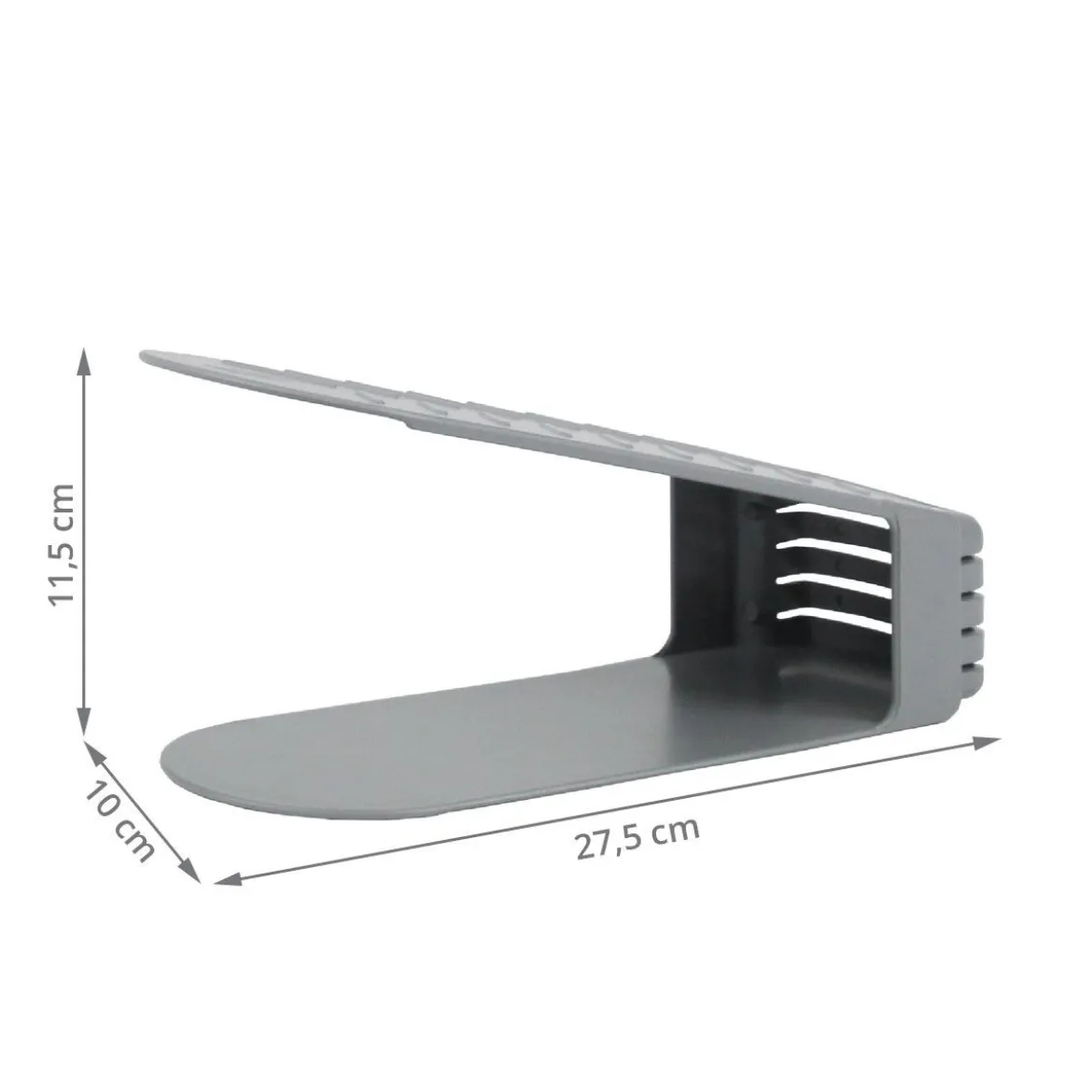 4 Range-chaussures en plastique gris clair