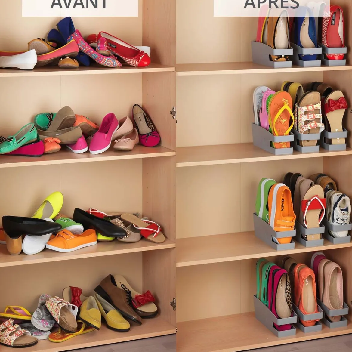 3 Range chaussures gain de place