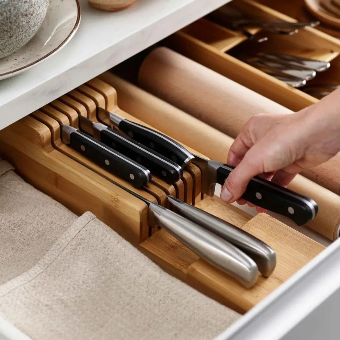 Range-couteaux de cuisine pour tiroir