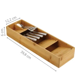 Range-couverts compact en bambou