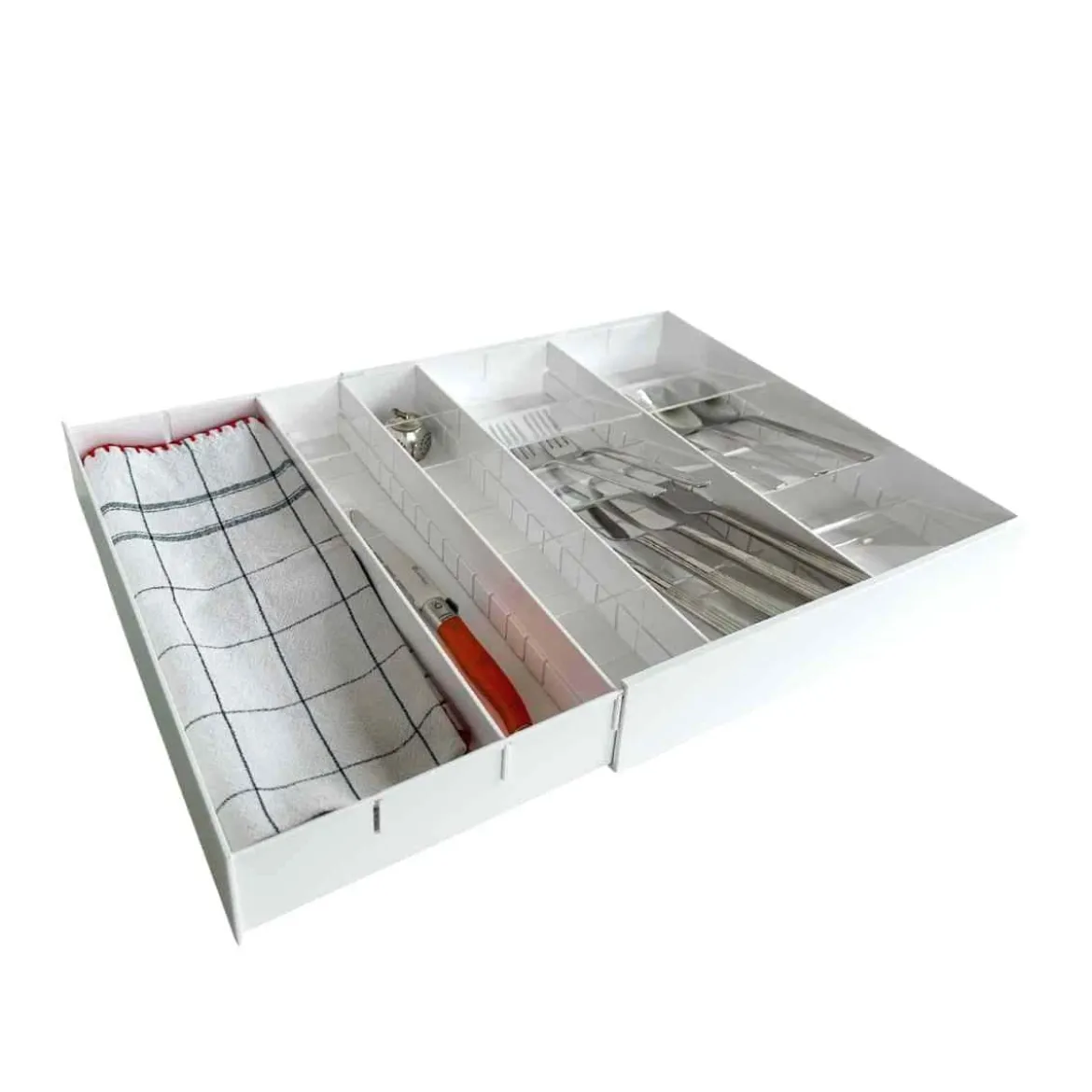 Range-couverts extensible gain de place